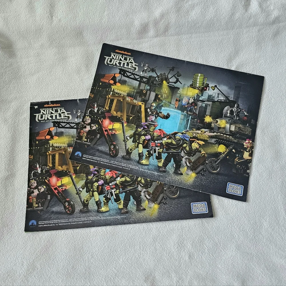 Mega Bloks Teenage Mutant Ninja Turtles Instruction Booklet 1 & 2 Battle Truck